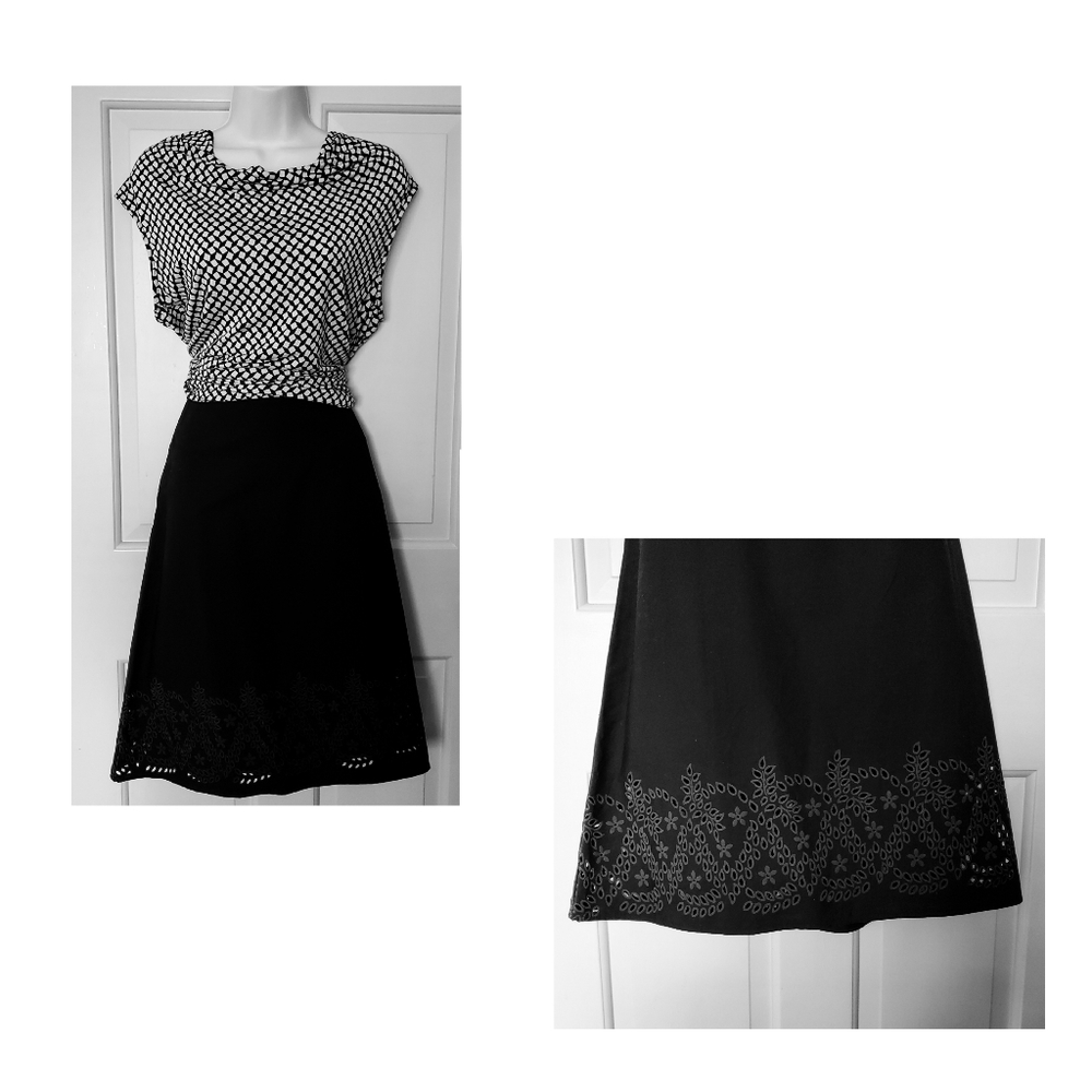🚩 SALE 🌞 Summer Skirt Eyelet Cutouts Embroidered Hem